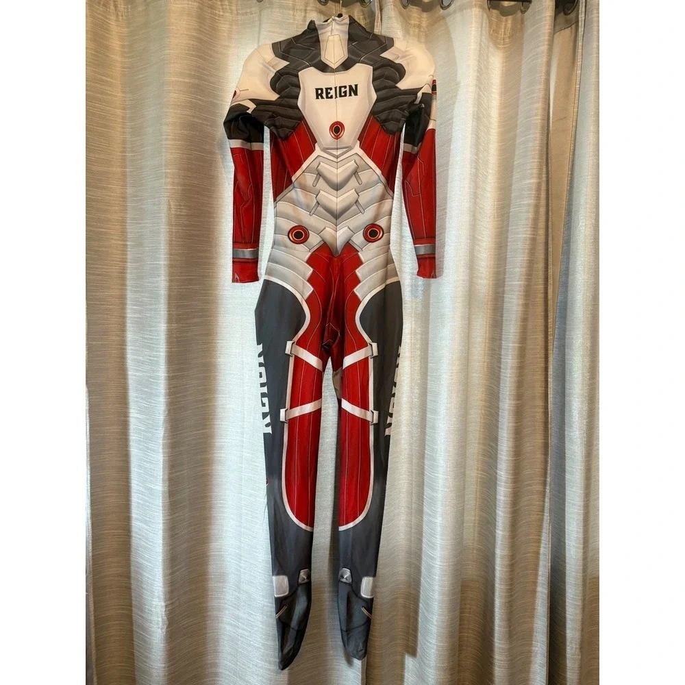 Halloween Costume Women's Cosplay Reign Tight Costume Red White Black NWOT